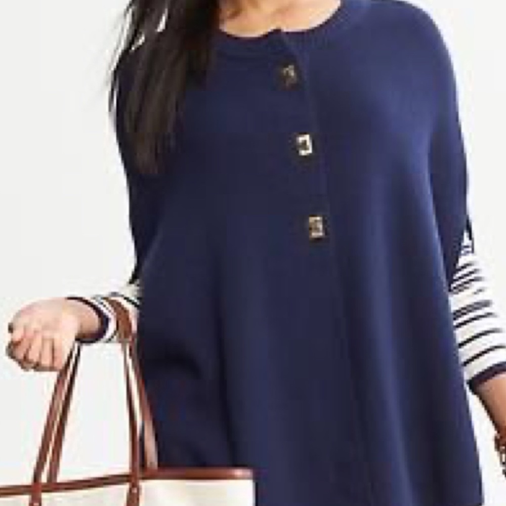 Banana Republic Navy Blue Cape Sweater